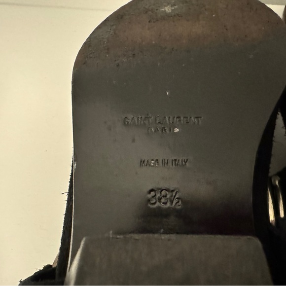 SAINT LAURENT WEST Suede Ankle Harness Boots - VG - 38 1/2 - Picture 8 of 14